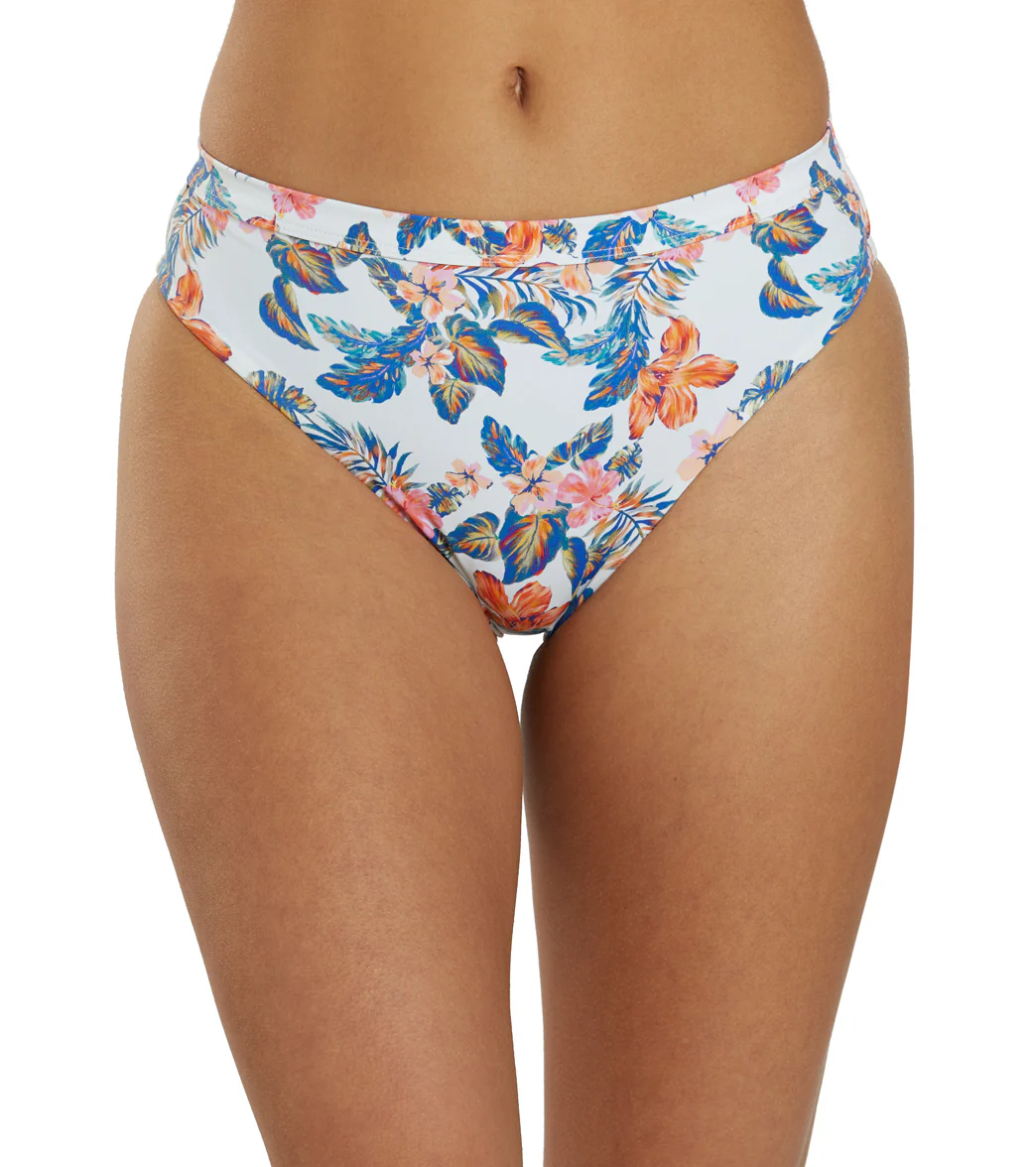 JOLYN Women's Nora Floratiki High Waist Key Hole Back Bikini Bottom - Image 7