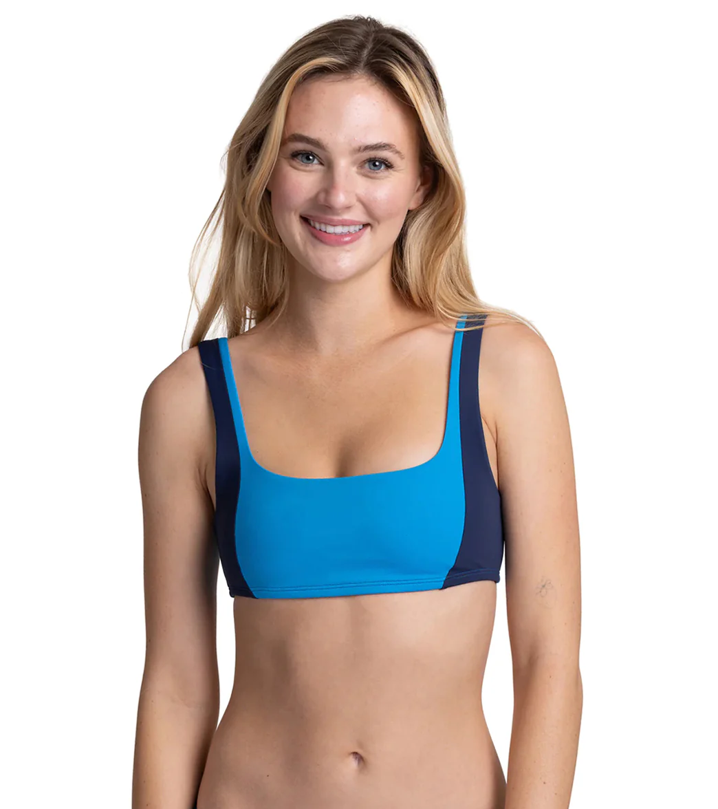 JOLYN Women's Paige Square Neck Colorblock Bikini Top - Image 2