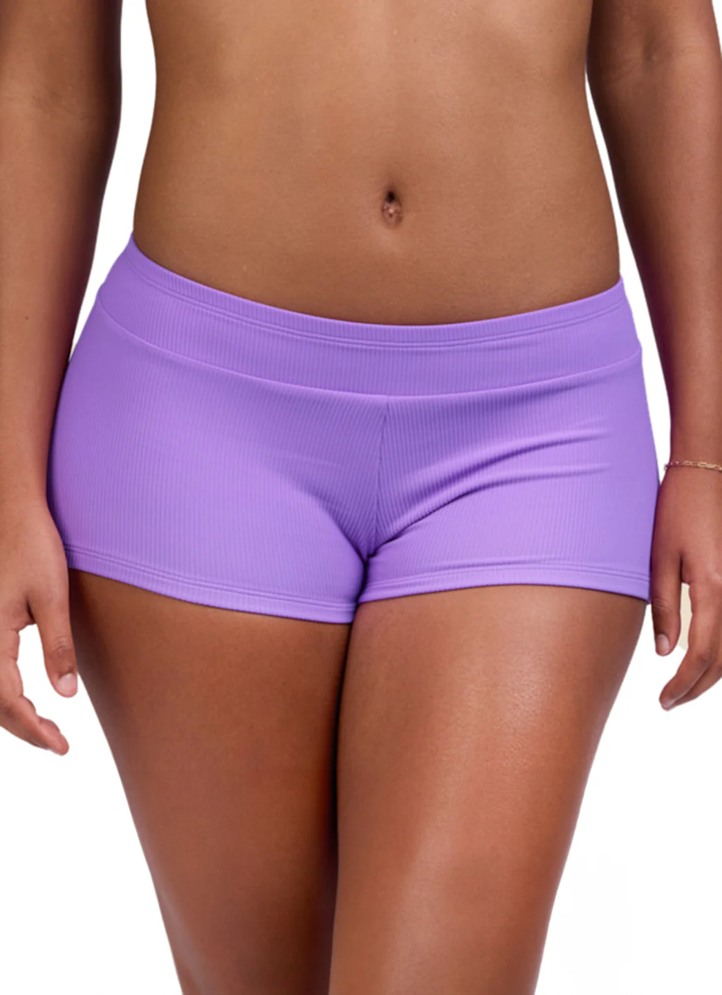 JOLYN Women's Piha Solid Ribbed Boyshort Swim Short - Image 18