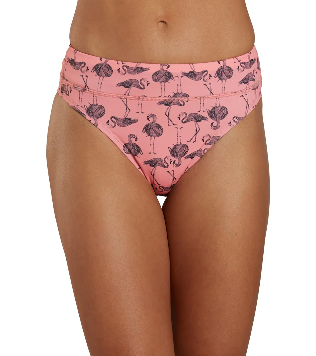 JOLYN Women's Zoe Papaya Flammy Bikini Bottom