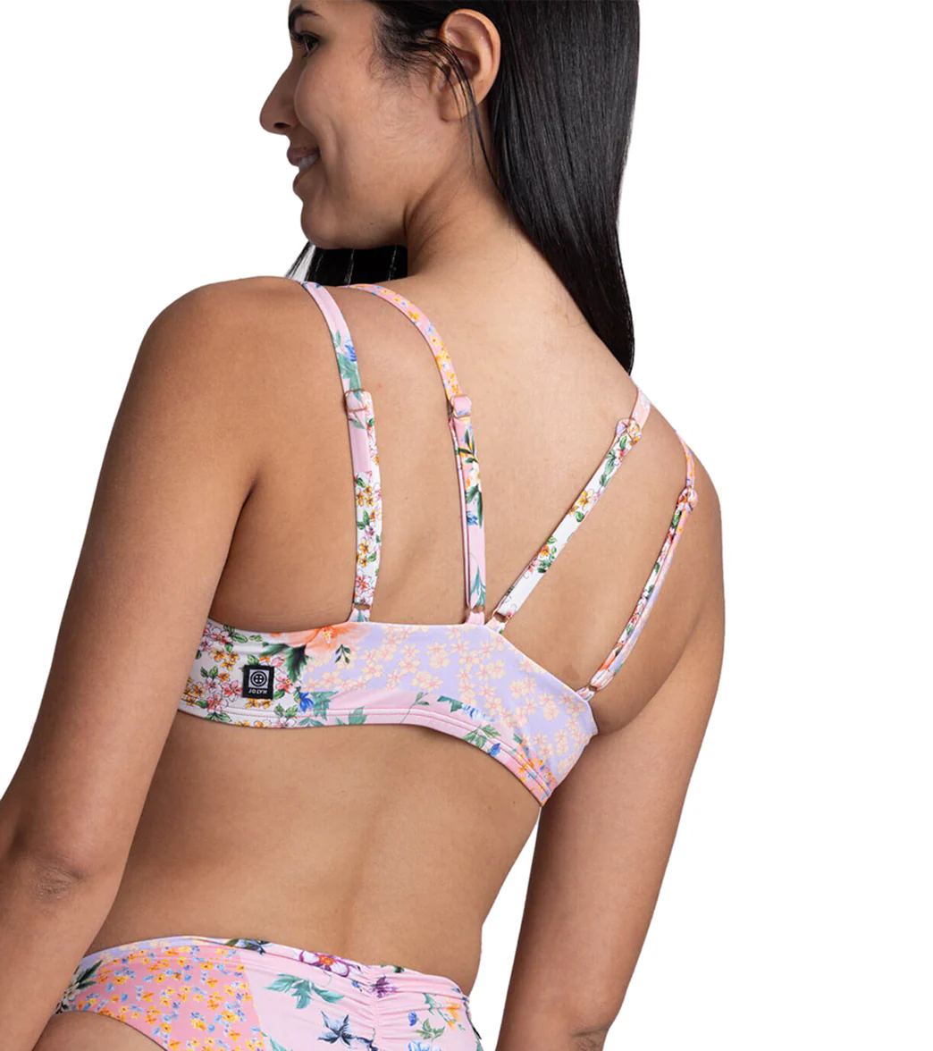JOLYN's Women's Suzy Cottage Patch V Neck Adjustable Strap Bikini Top - Image 3