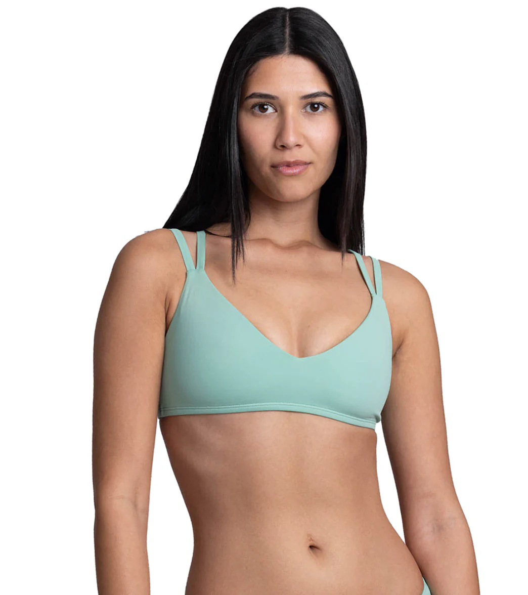 JOLYN's Women's Suzy Solid V Neck Adjustable Strap Bikini Top - Image 18