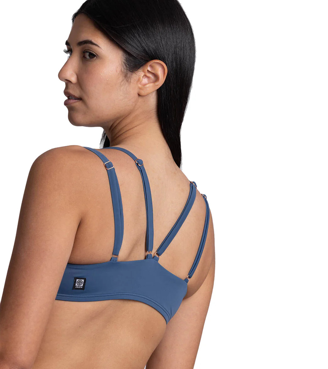 JOLYN's Women's Suzy Solid V Neck Adjustable Strap Bikini Top - Image 21