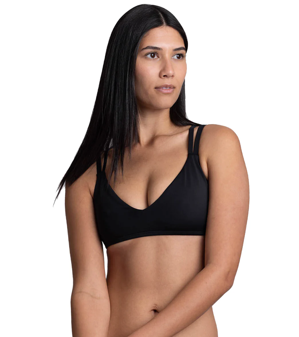 JOLYN's Women's Suzy Solid V Neck Adjustable Strap Bikini Top - Image 26