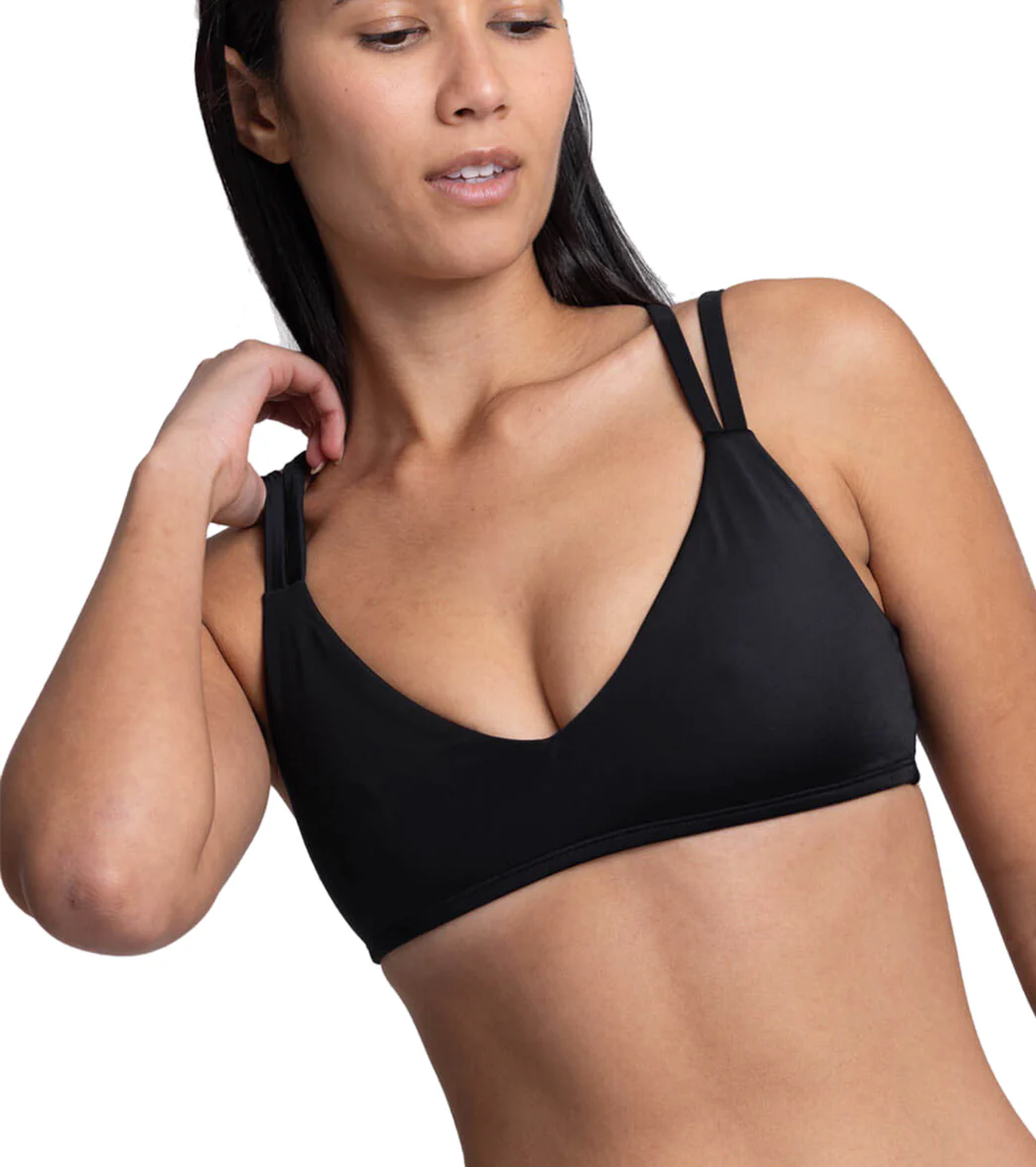 JOLYN's Women's Suzy Solid V Neck Adjustable Strap Bikini Top - Image 28