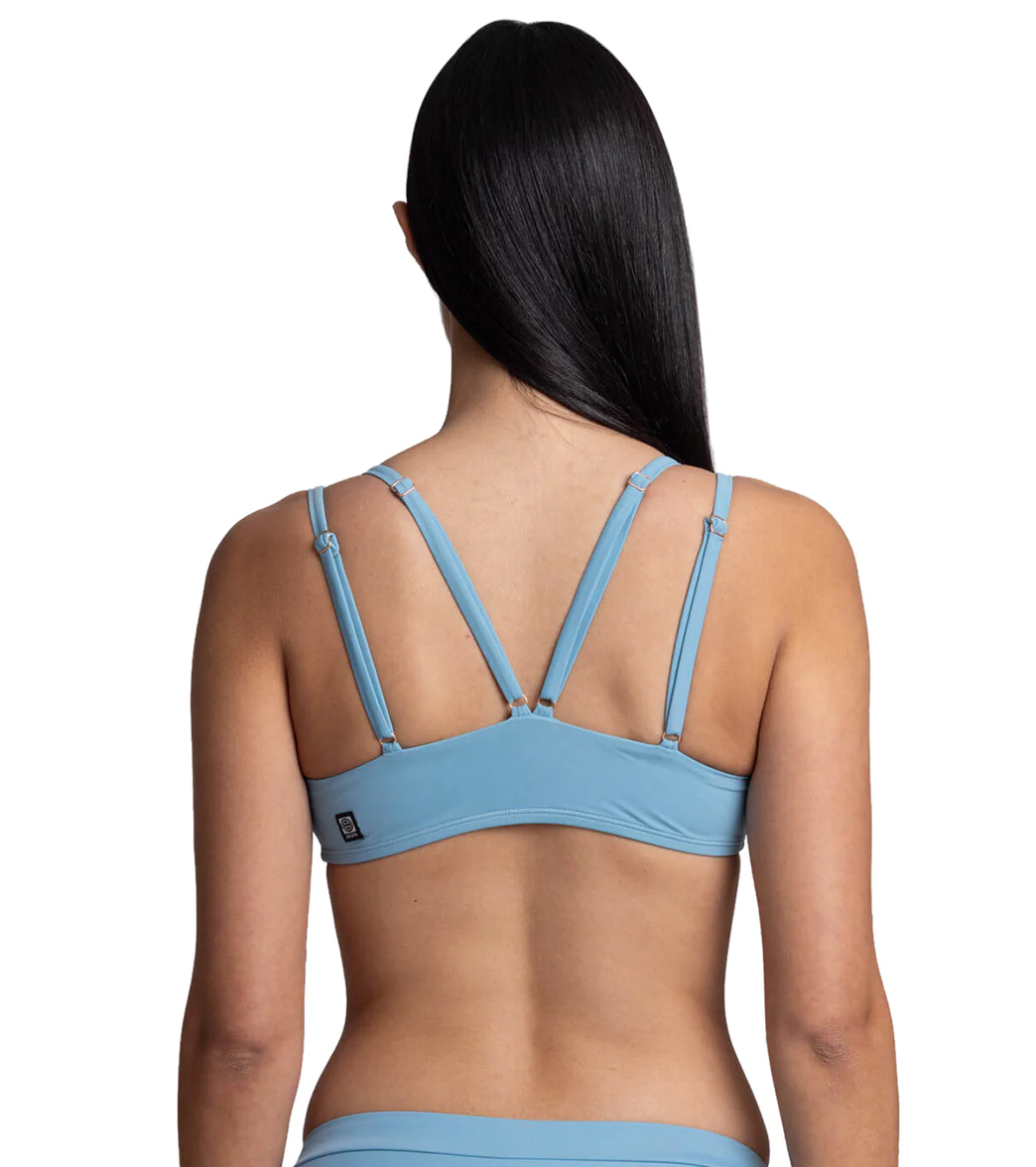 JOLYN's Women's Suzy Solid V Neck Adjustable Strap Bikini Top - Image 3
