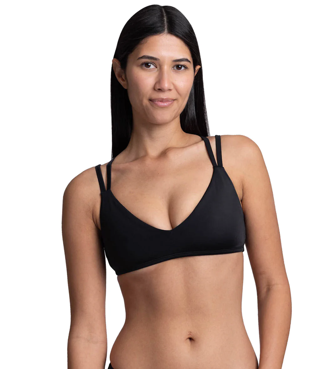 JOLYN's Women's Suzy Solid V Neck Adjustable Strap Bikini Top - Image 30