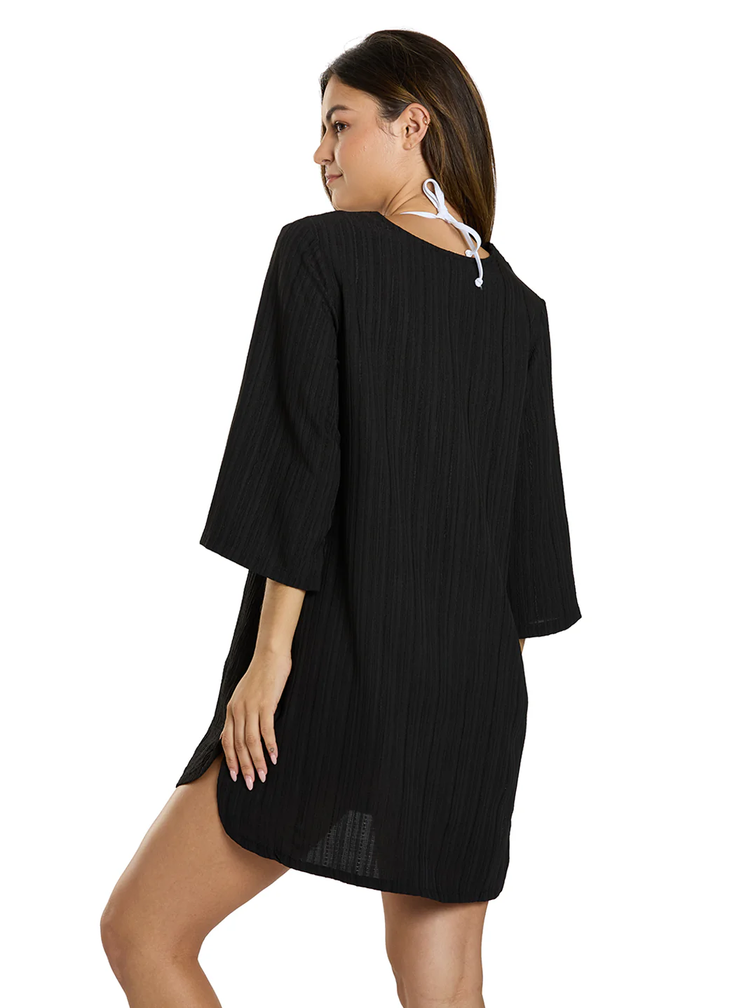 J.Valdi Women's Cancun Lace Neck Big Shirt Cover Up - Image 4