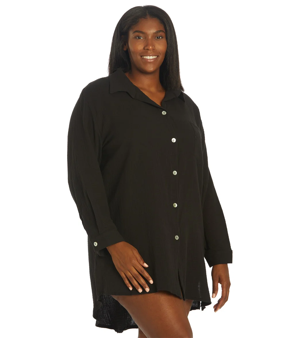 J.Valdi Women's Plus Size Cozumel Big Shirt Cover Up - Image 2