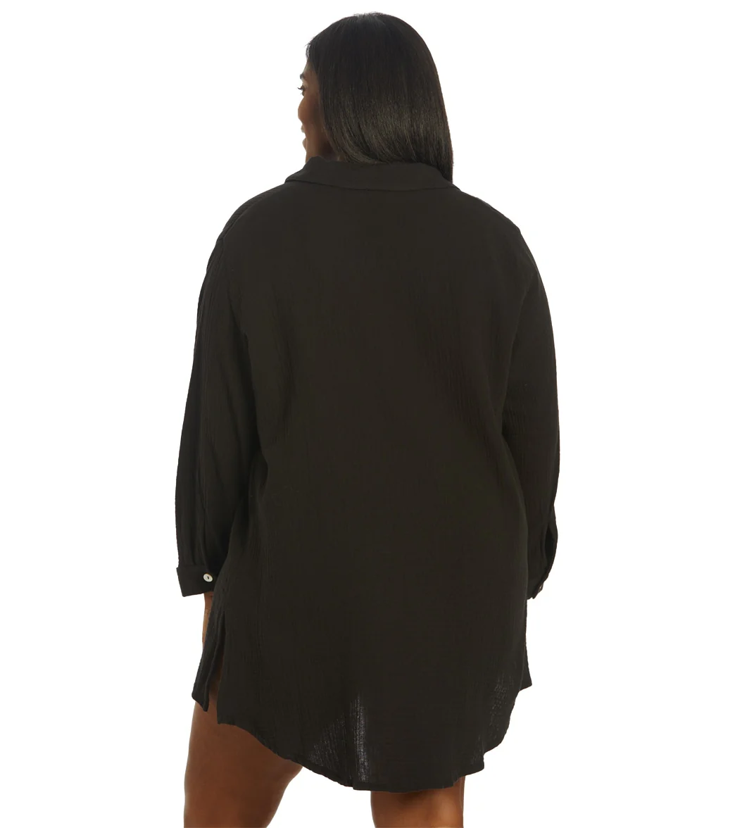 J.Valdi Women's Plus Size Cozumel Big Shirt Cover Up - Image 3
