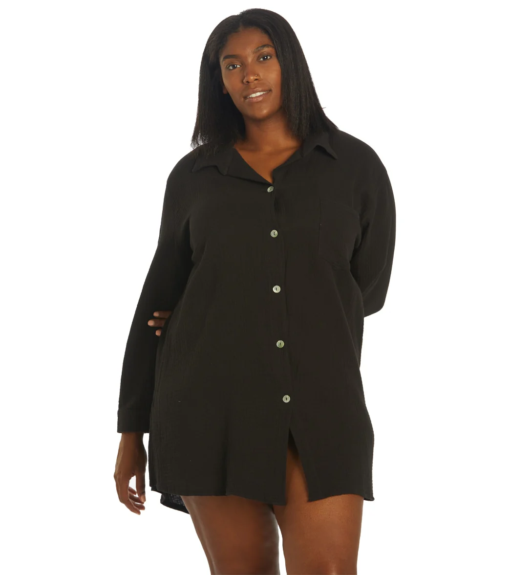 J.Valdi Women's Plus Size Cozumel Big Shirt Cover Up - Image 7