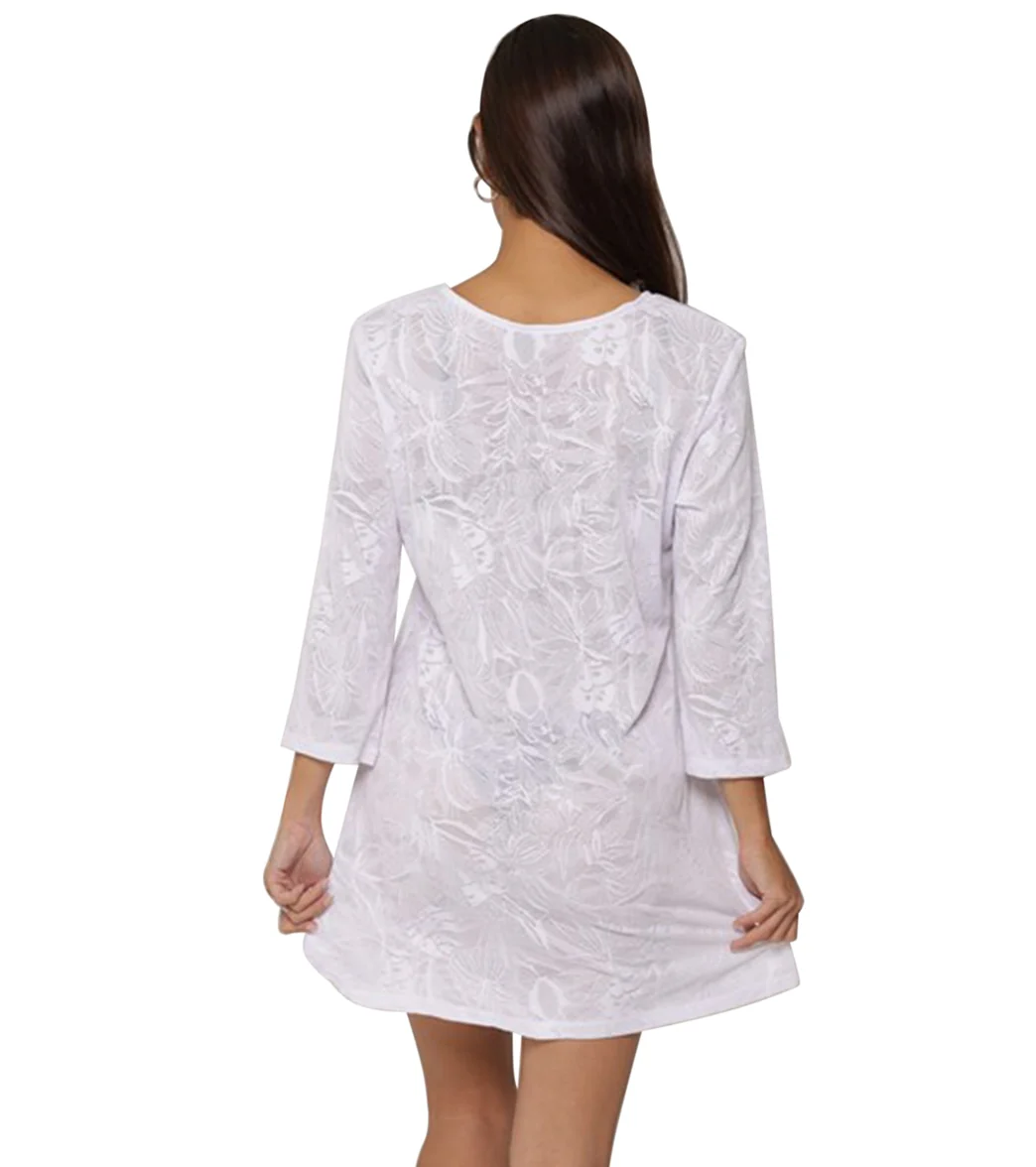 J.Valdi Women's Rainforest Lace Neck Cover Up Tunic - Image 2