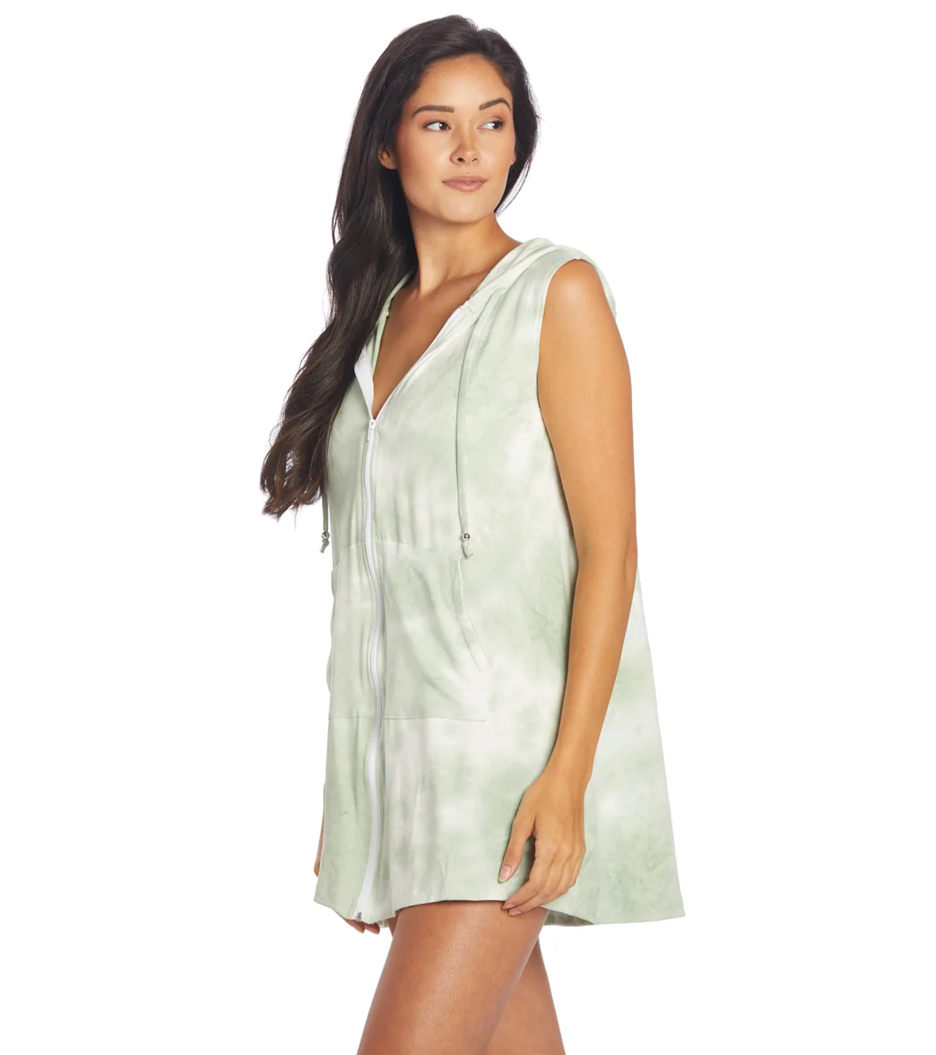 J.Valdi Women's Tie Dye Sleeveless Hoodie Cover Up - Image 5