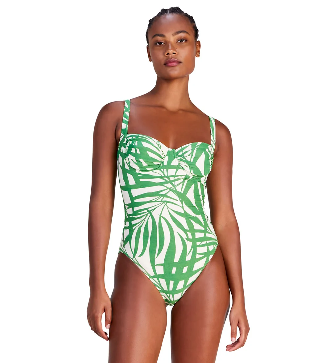 Kate Spade New York Women's Palm Fronds Underwire One Piece Swimsuit - Image 4