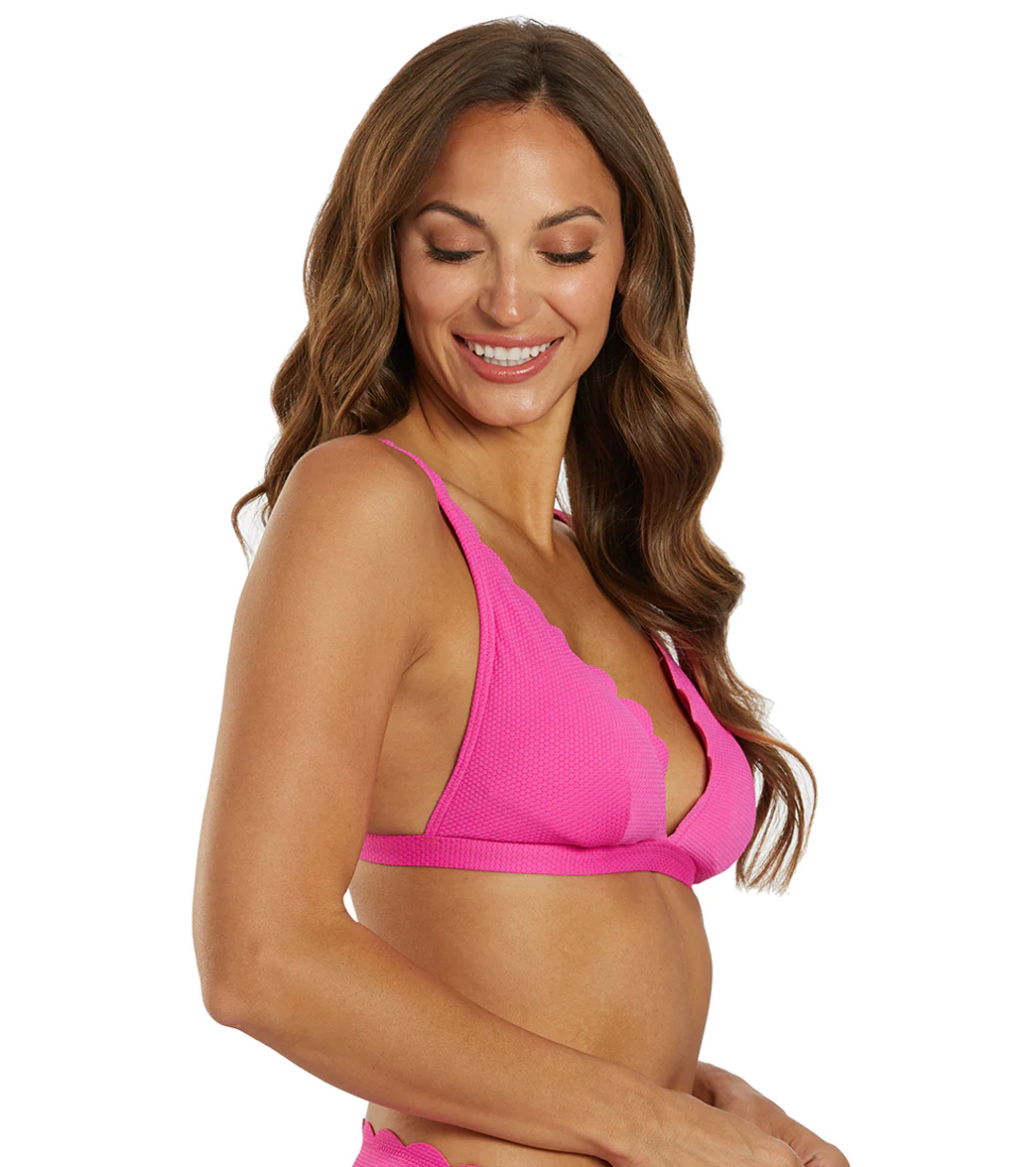 Kate Spade New York Women's Pique Solids Over the Shoulder Bikini Top - Image 2