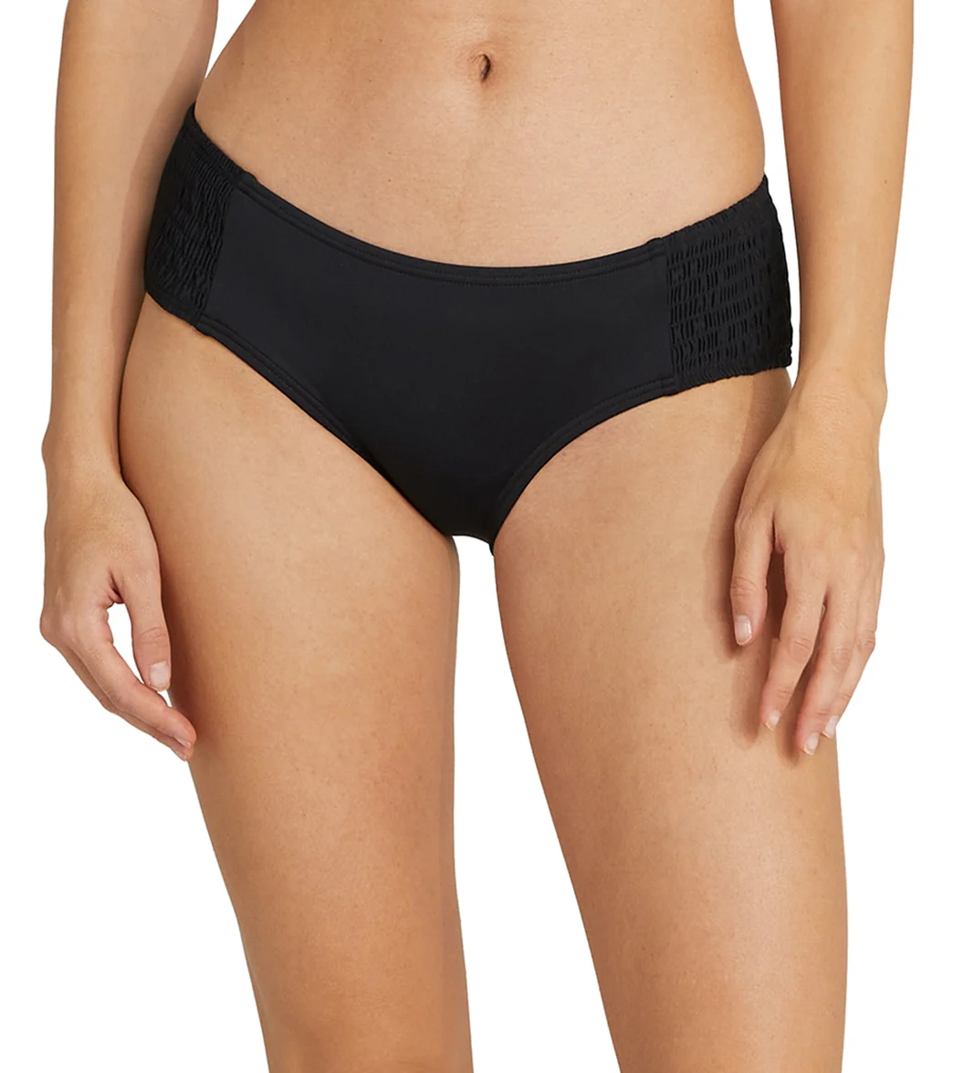 Kate Spade New York Women's Solids Smocked Bikini Bottom - Image 8