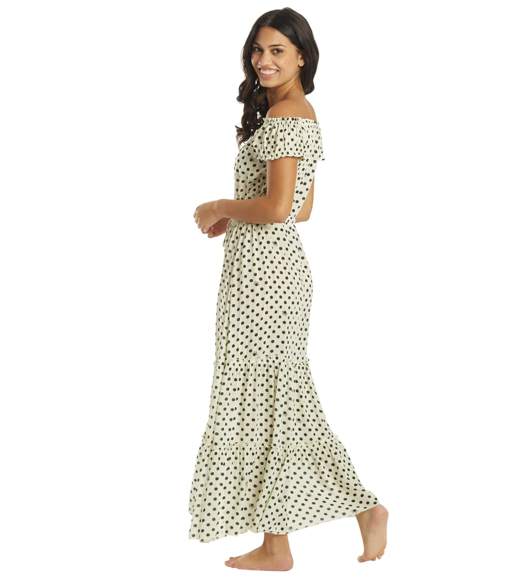 Kate Spade Women's Logo Dot Off The Shoulder Maxi Dress - Image 3
