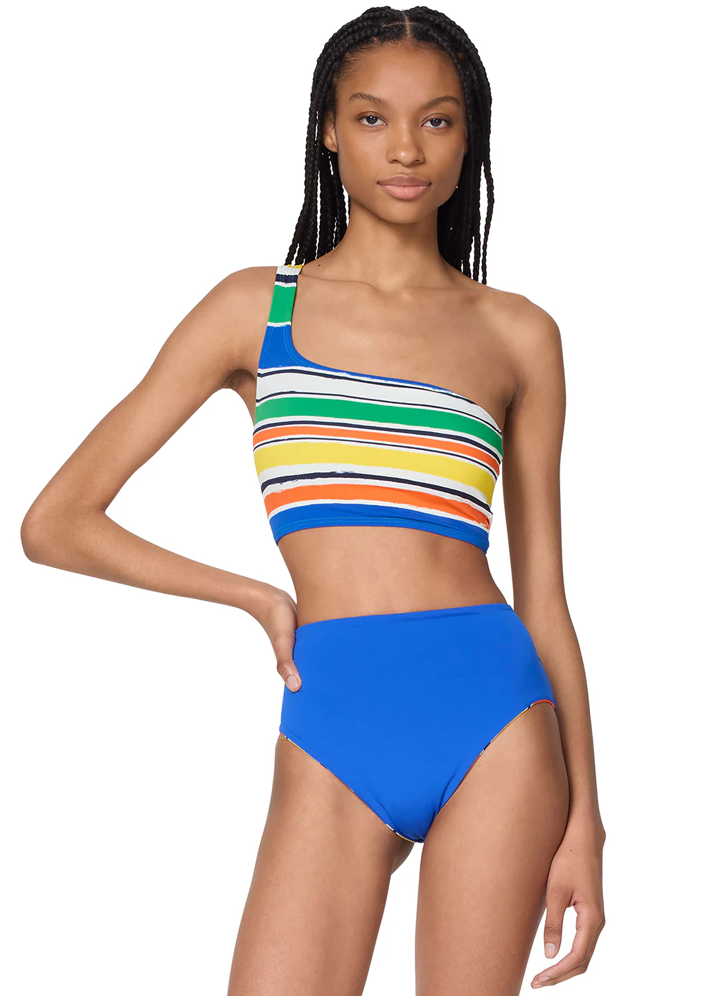Kate Spade Women's Ocean Stripe One Shoulder Bikini Top - Image 5