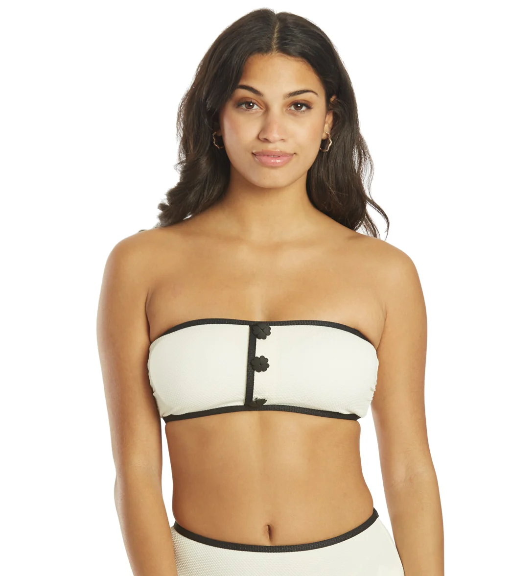 Kate Spade Women's Pique Texture Contrast Bandeau Bikini Top - Image 8