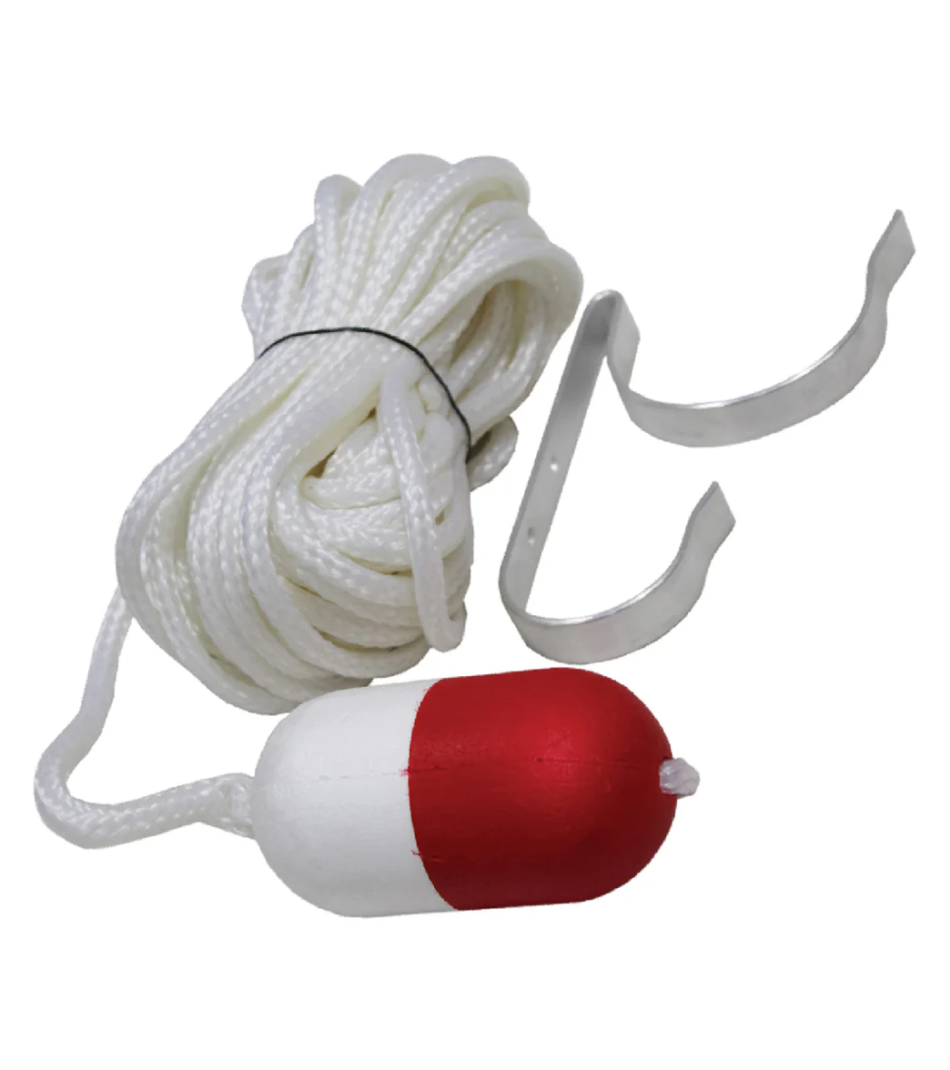 KEMP USA 30' Throw Rope with Float & Ring Buoy Holder - Image 3