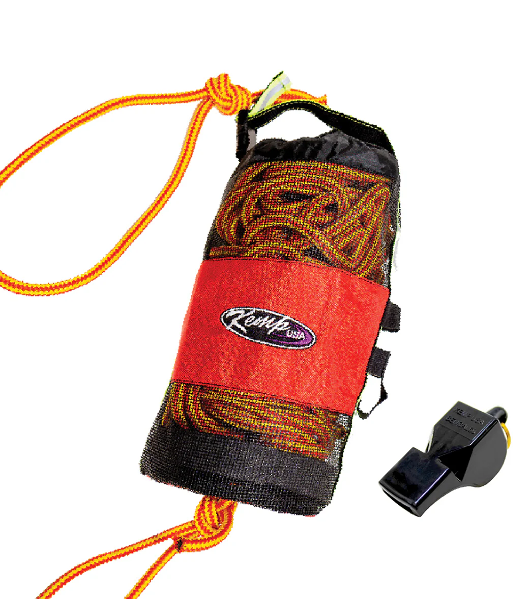 KEMP USA Throw Bag with 100' of 3/8" Yellow Rope and Bengal Safety Whistle - Image 3