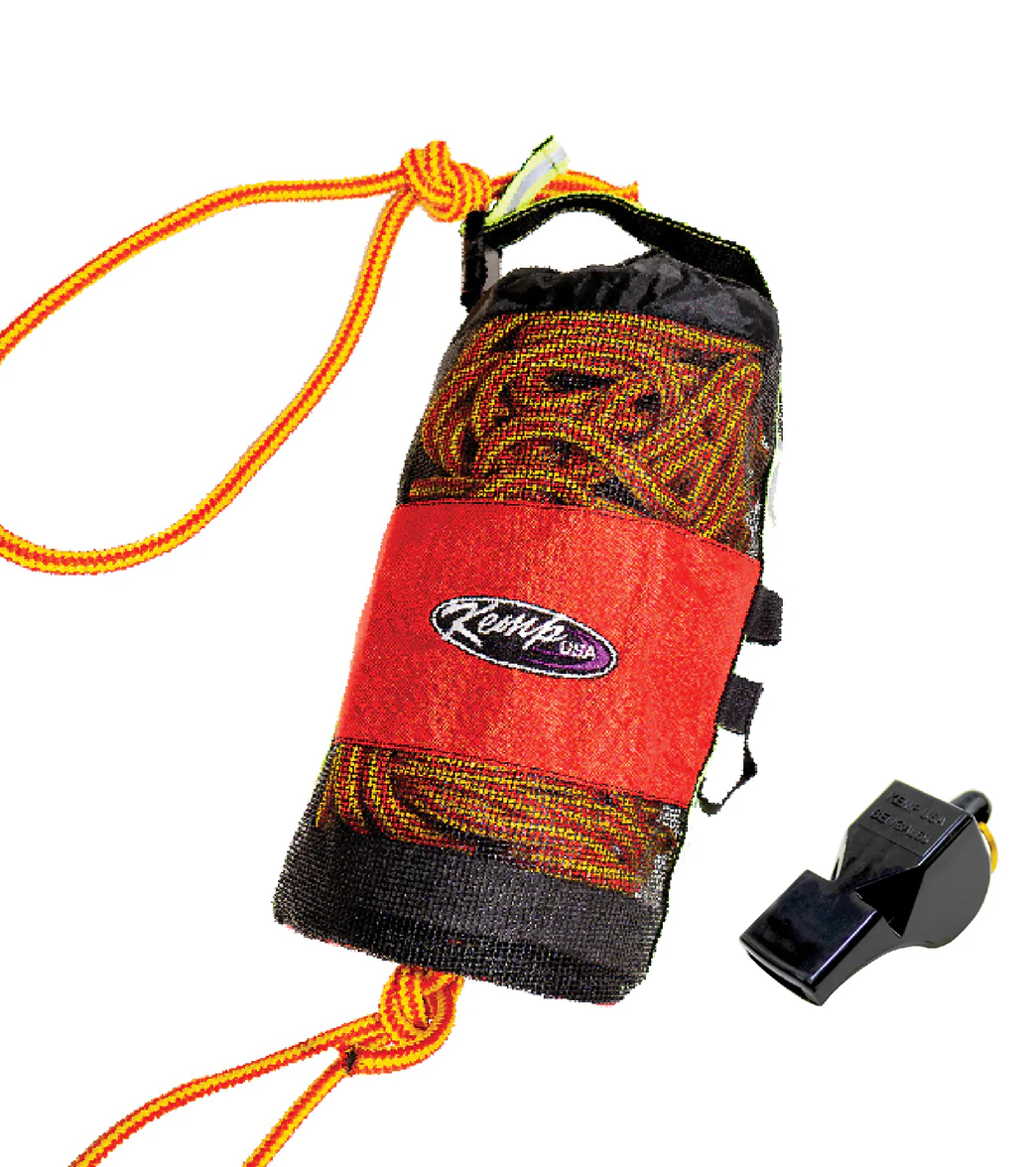 KEMP USA Throw Bag with 50' of 3/8" Yellow Rope and Bengal Safety Whistle - Image 4