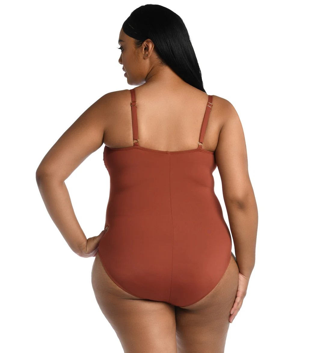 La Blanca Plus Size Island Goddess Lingerie One Piece Swimsuit - Image 25