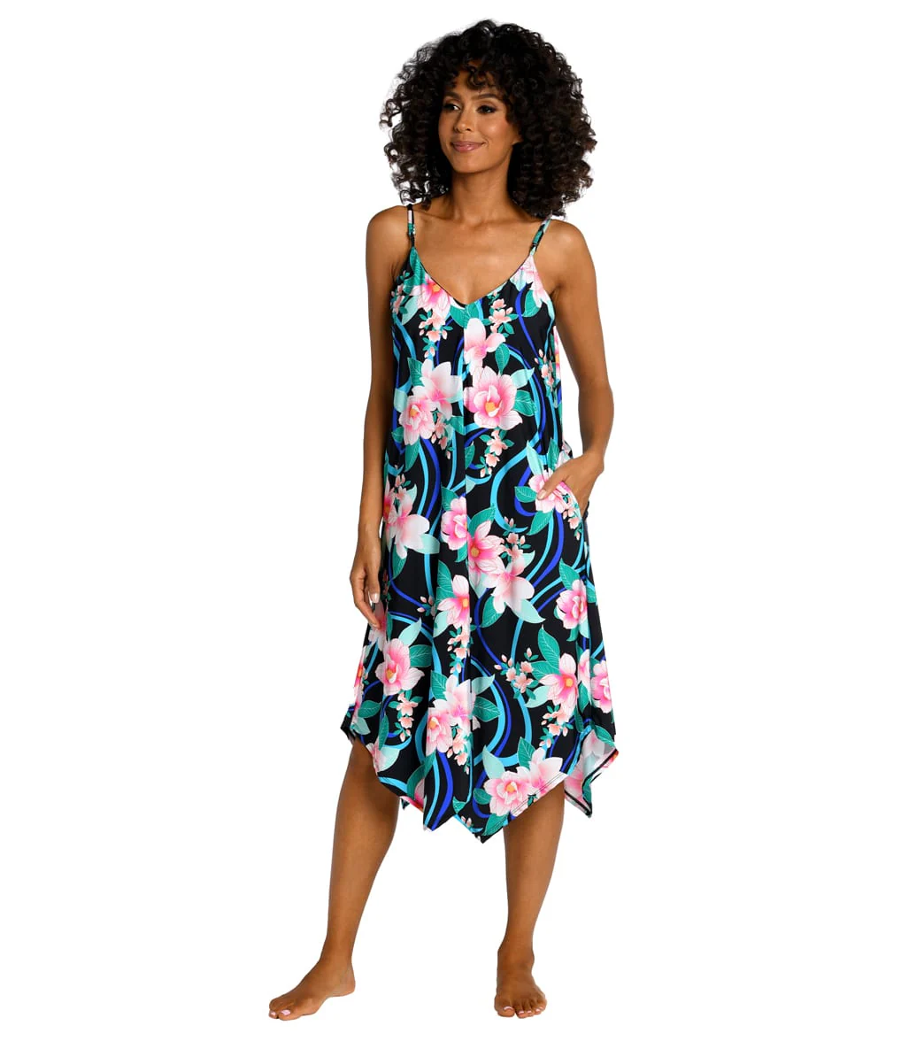La Blanca Women's Nightfall Blooms Tank Cover Up Dress - Image 6