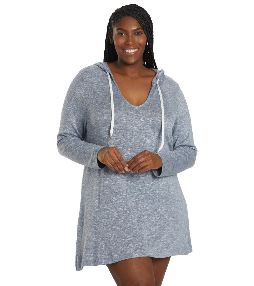 La Blanca Women's Plus Size Beach Cozy Sweater Hoodie