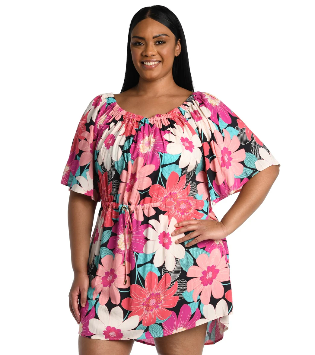 La Blanca Women's Plus Size In Full Bloom Off The Shoulder Dress - Image 2