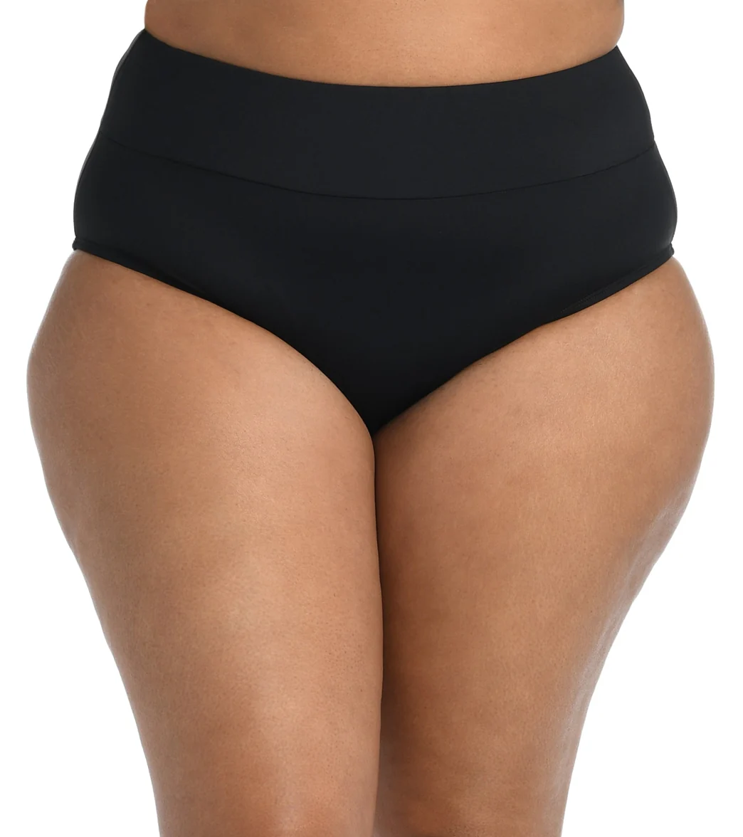 La Blanca Women's Plus Size Island Goddess High Waist Bikini Bottom - Image 5