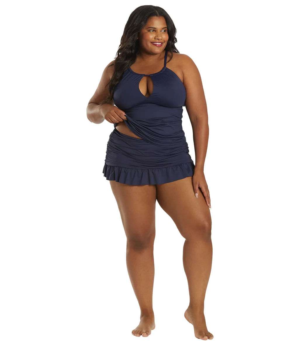 La Blanca Women's Plus Size Island Goddess Keyhole Tankini Top - Image 4