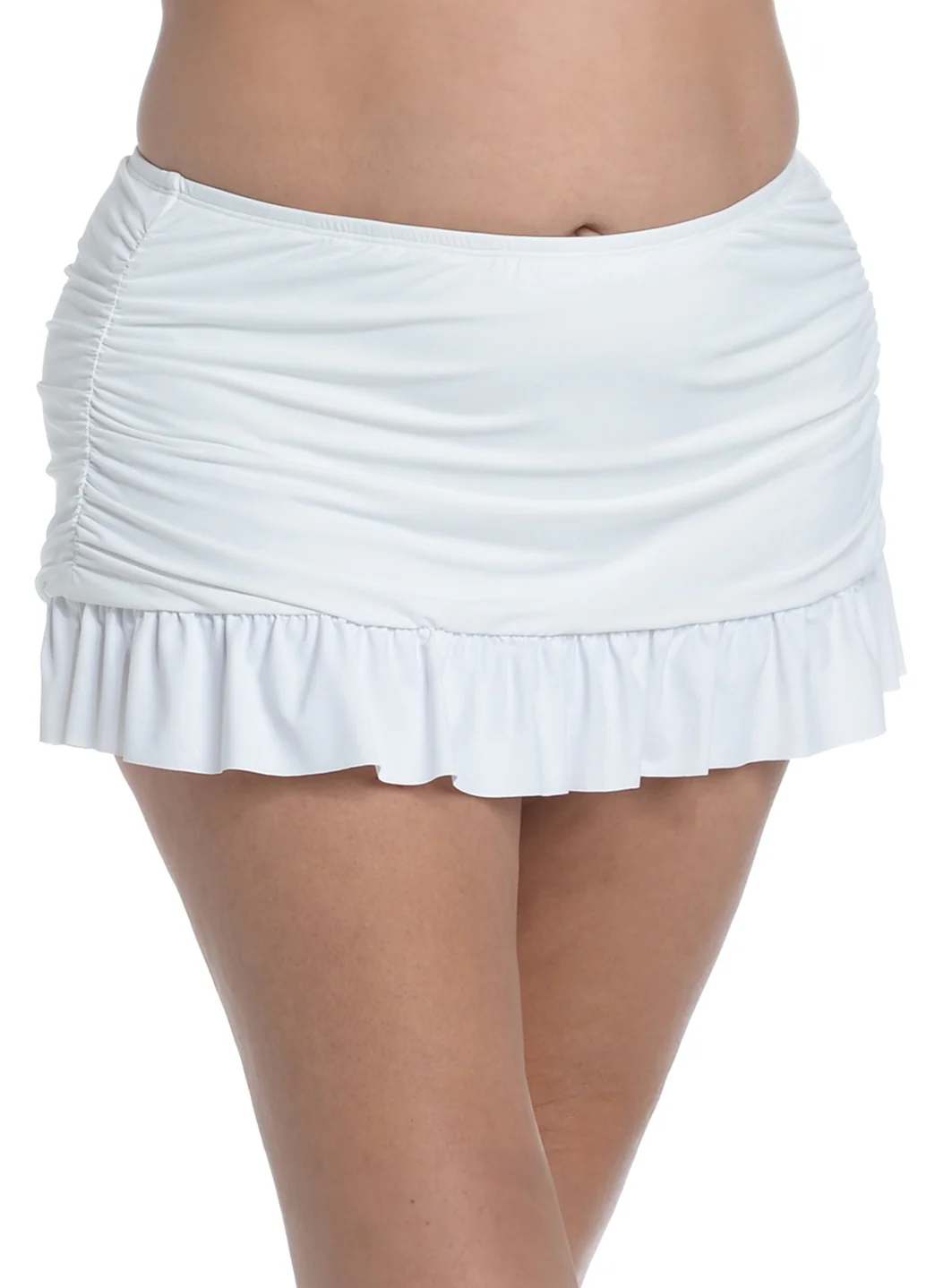 La Blanca Women's Plus Size Island Goddess Ruffle Swim Skirt - Image 14