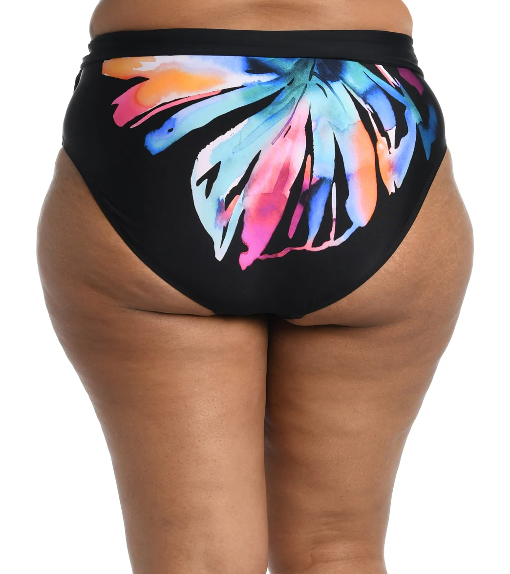 La Blanca Women's Plus Size Prism Palm Convertible High Waist Bikini Bottom - Image 2