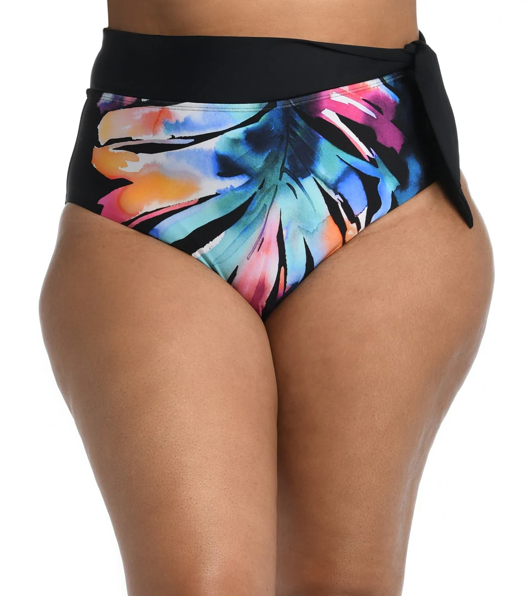 La Blanca Women's Plus Size Prism Palm Convertible High Waist Bikini Bottom - Image 6