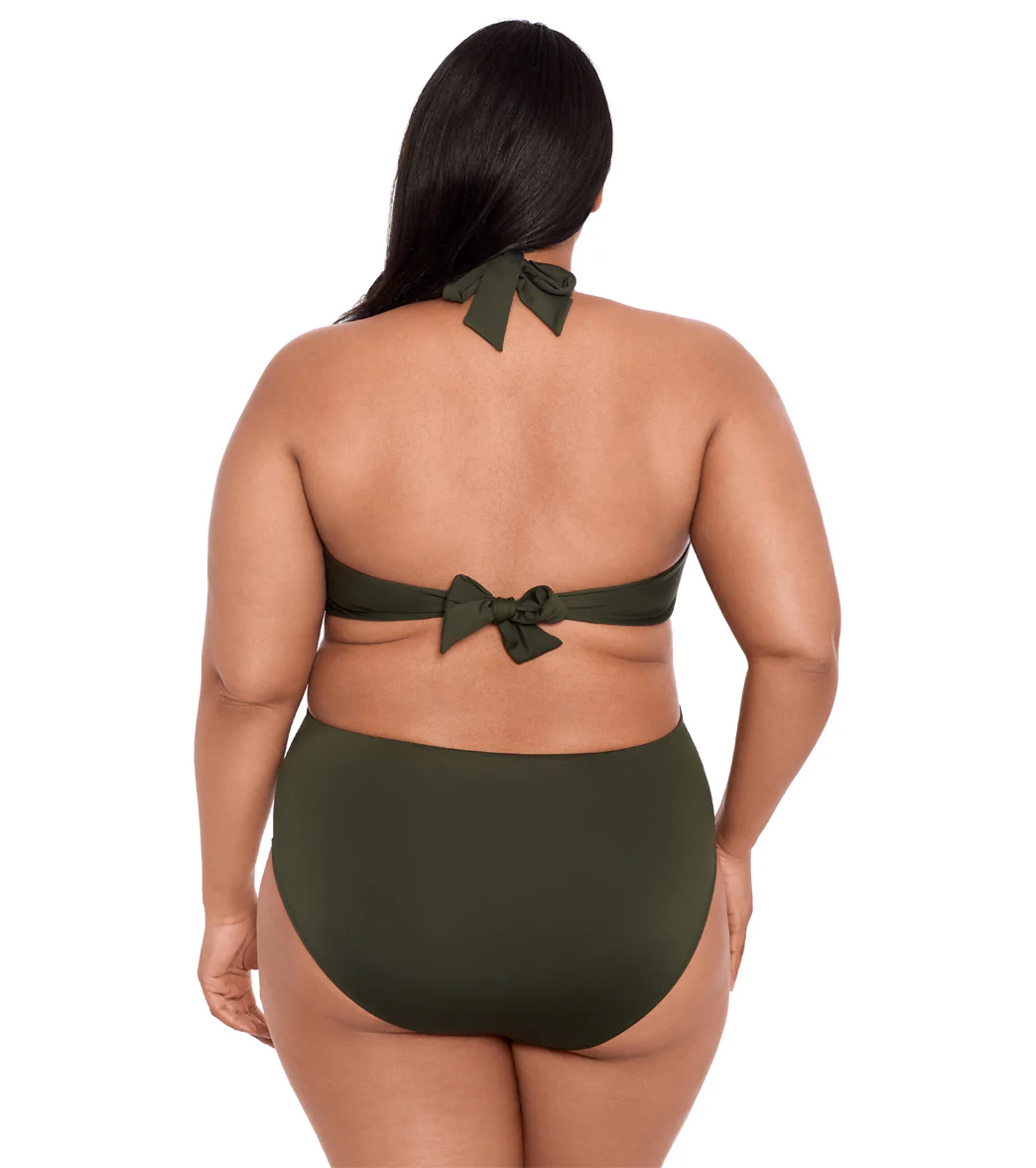 Lauren Ralph Lauren Plus Size Cut Out Halter One Piece Swimsuit - Image 3