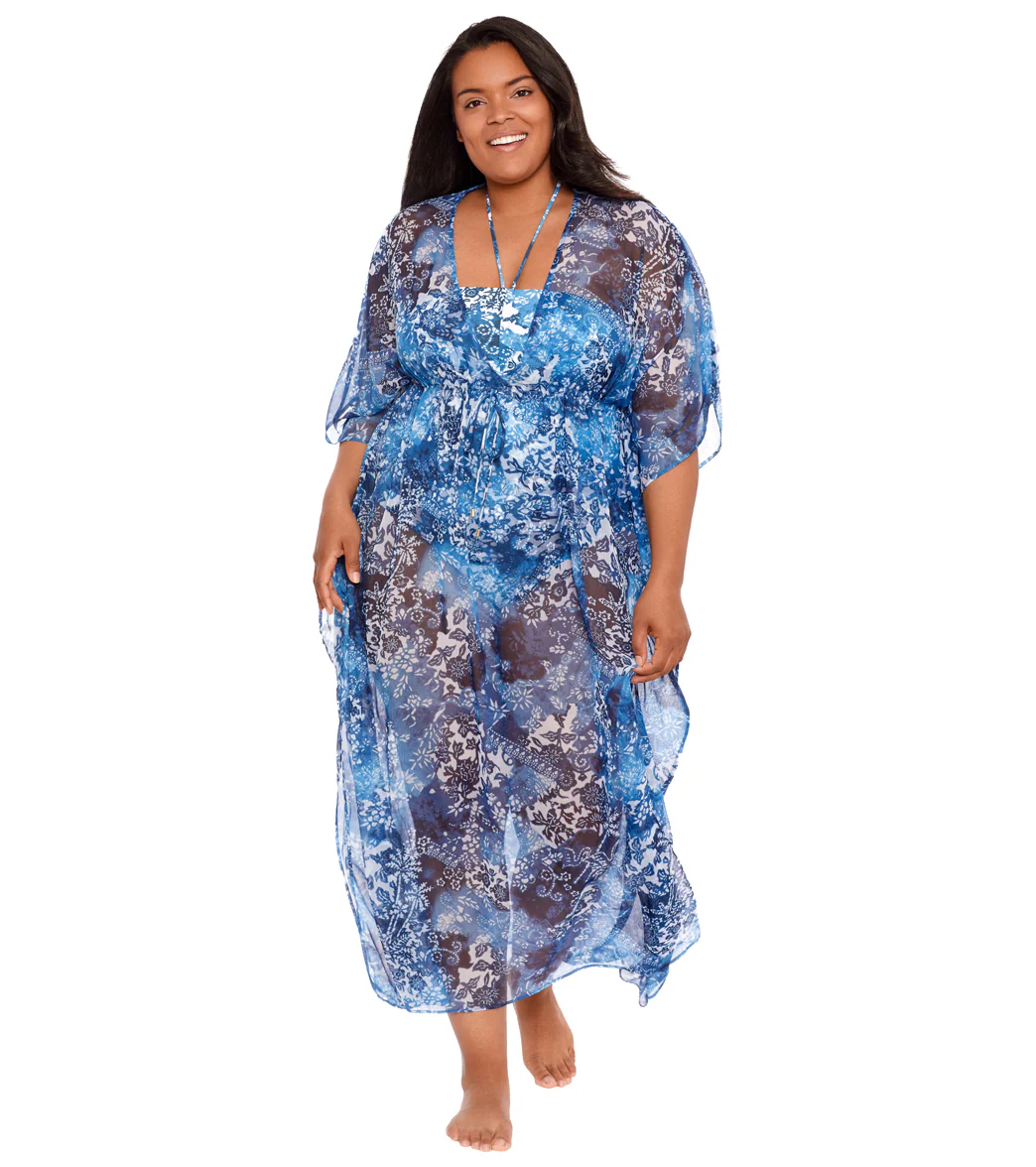 Lauren Ralph Lauren Plus Size Midi Caftan Swim Cover Up - Image 6