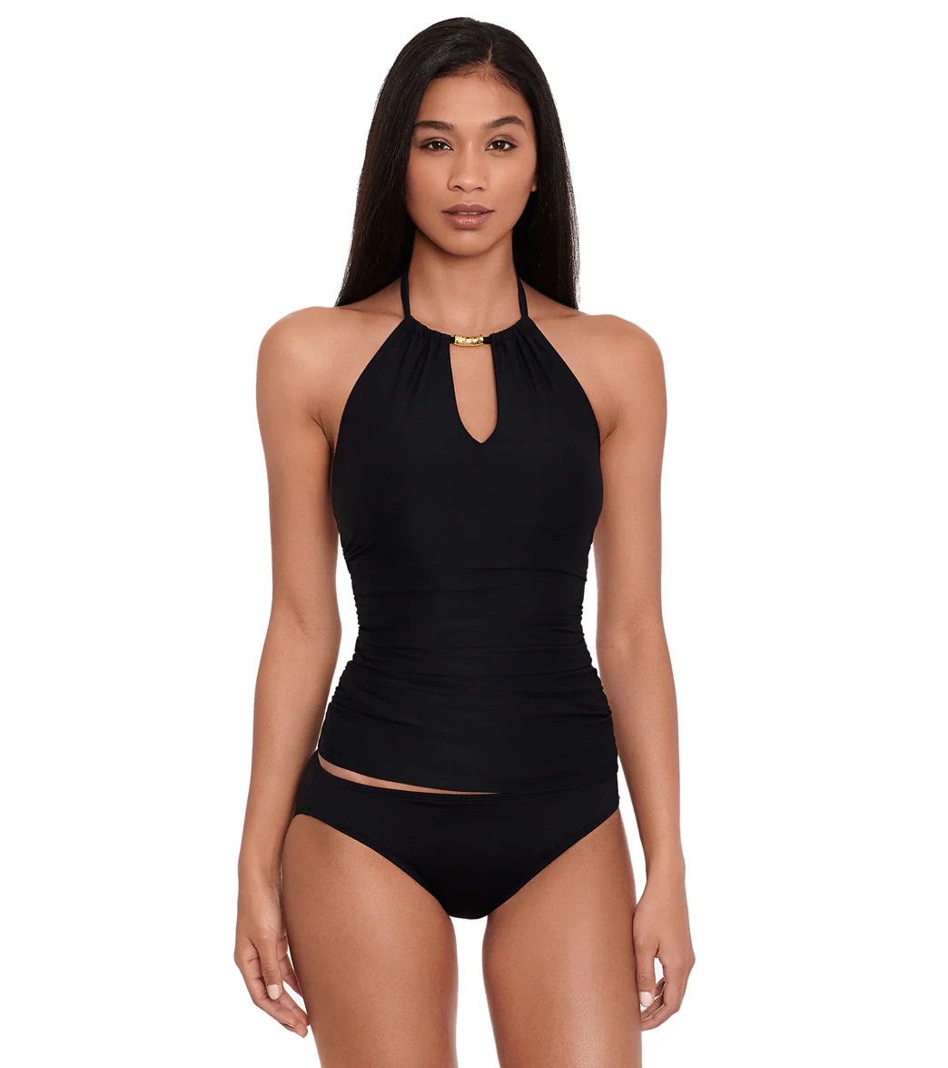 Lauren Ralph Lauren Women's Beach Club High Neck Tankini Top - Image 8