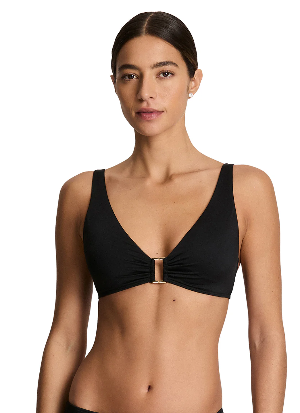 Lauren Ralph Lauren Women's Beach Club Solids Gold Hardware Ring Bikini Top - Image 2