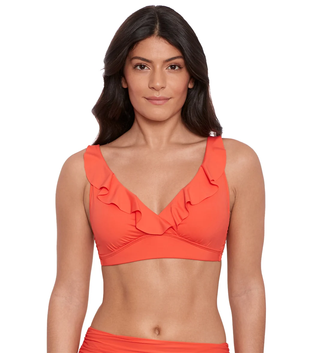 Lauren Ralph Lauren Women's Beach Club Solids Ruffle Underwire Bikini Top - Image 5