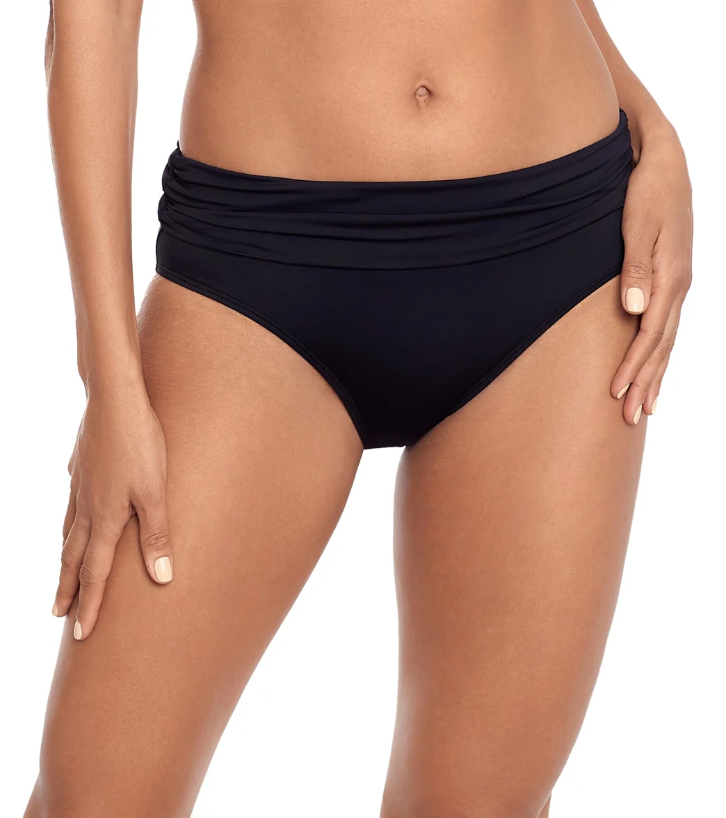 Lauren Ralph Lauren Women's Beach Club Solids Wide Shirred Banded Hipster Bikini Bottom - Image 23