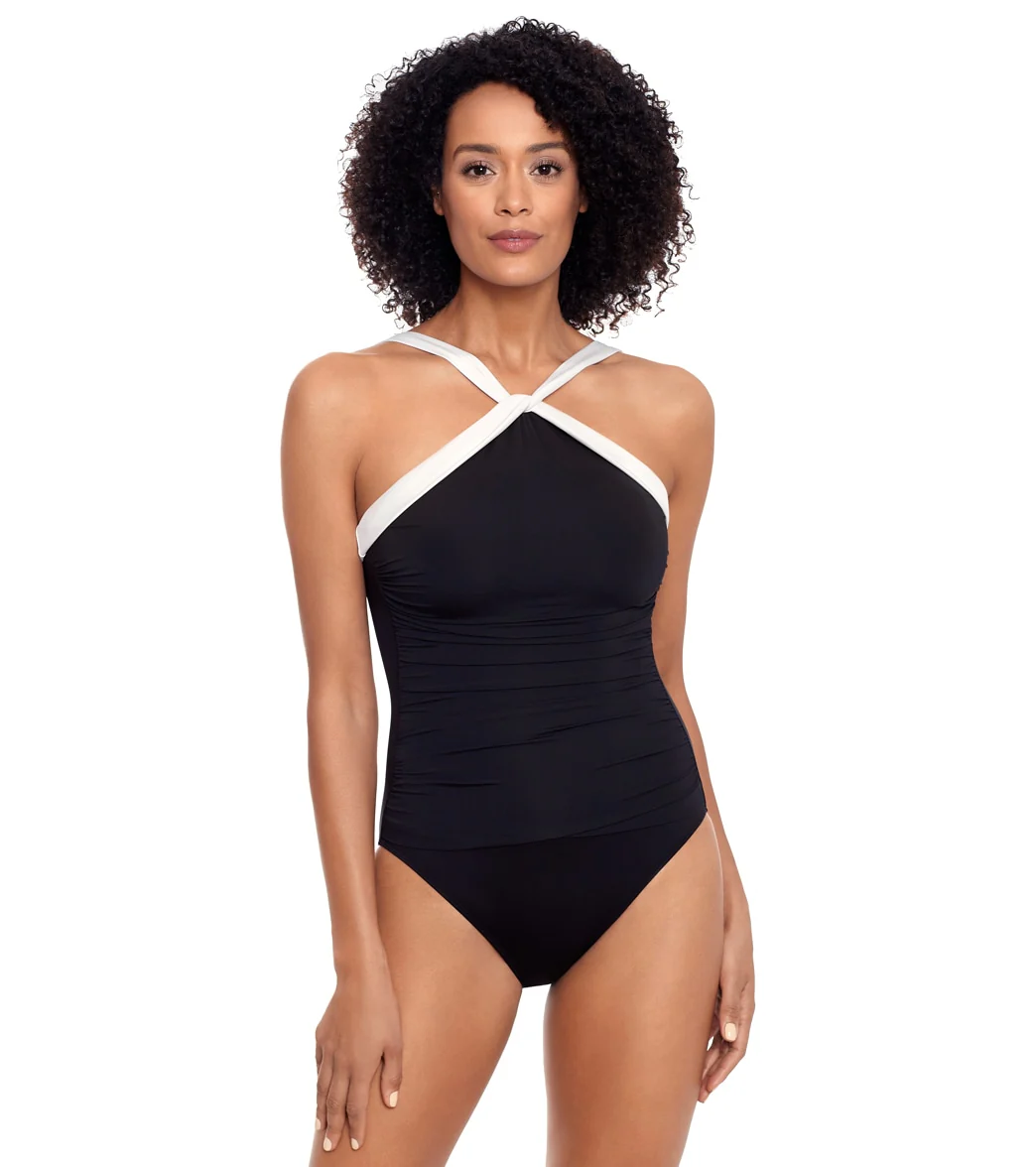 Lauren Ralph Lauren Women's Bel Air Halter High Neck One Piece Swimsuit - Image 7