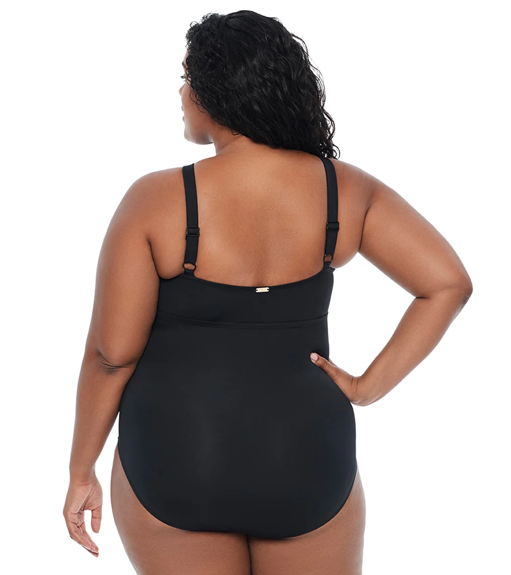 Lauren Ralph Lauren Women's Plus Size Beach Club High Neck One Piece Swimsuit - Image 15