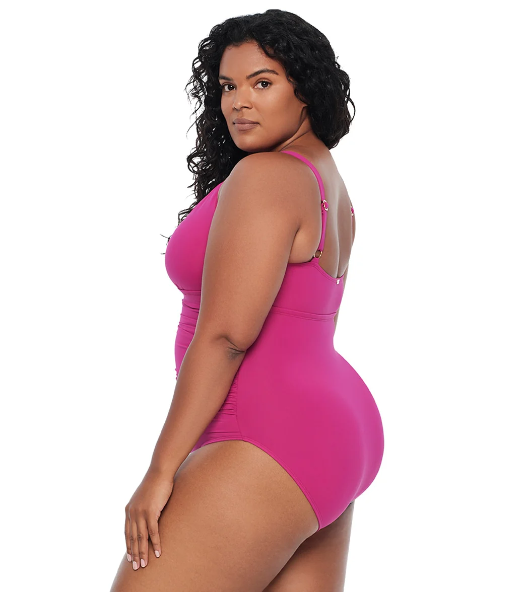 Lauren Ralph Lauren Women's Plus Size Beach Club High Neck One Piece Swimsuit - Image 2
