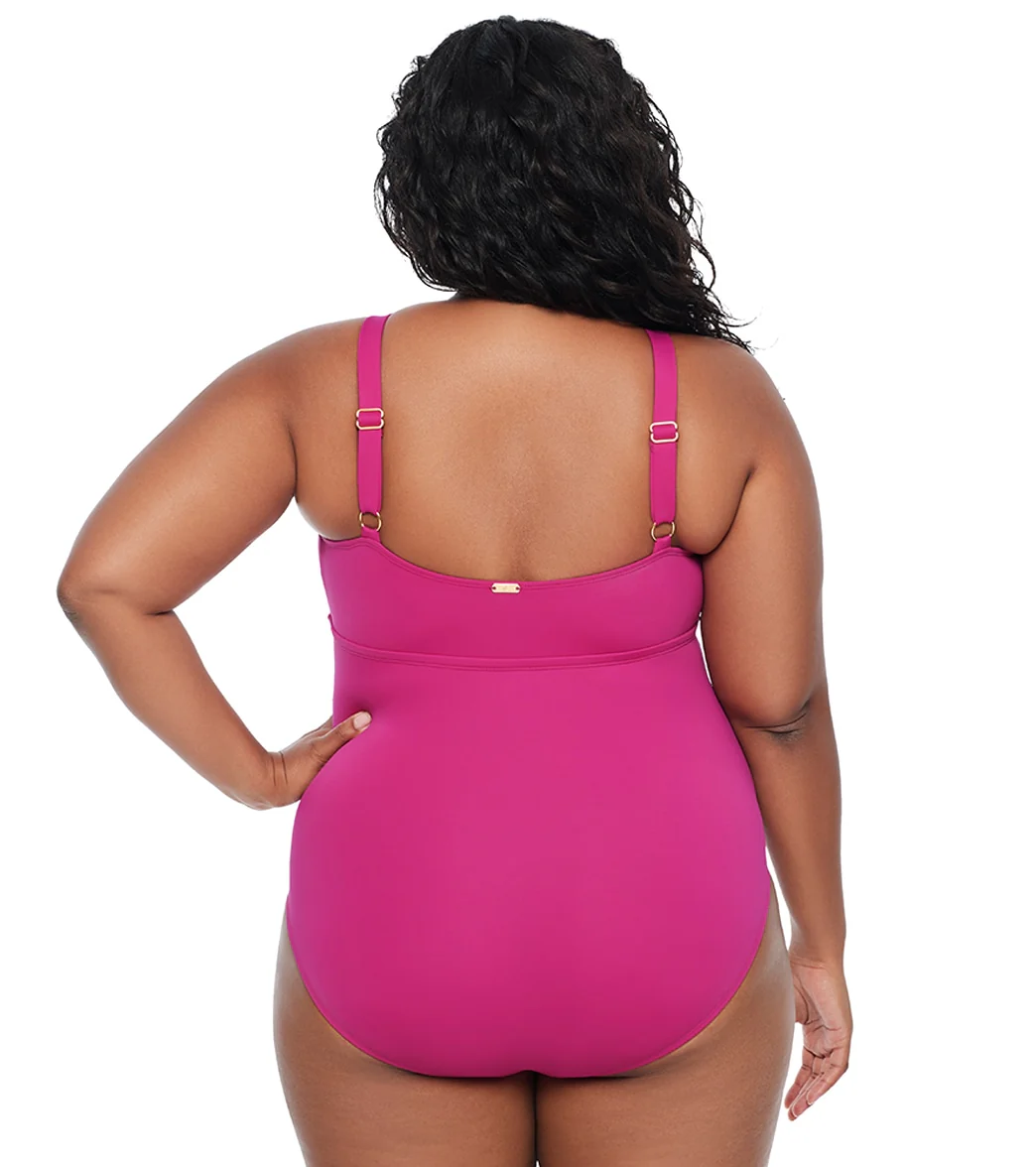 Lauren Ralph Lauren Women's Plus Size Beach Club High Neck One Piece Swimsuit - Image 3