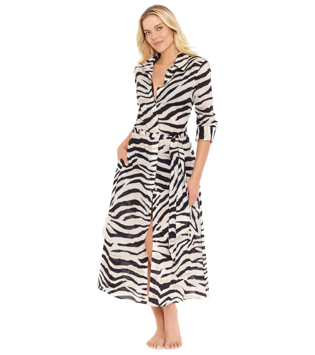 Lauren Ralph Lauren Women's Zebra Midi Shirt Dress - Image 6