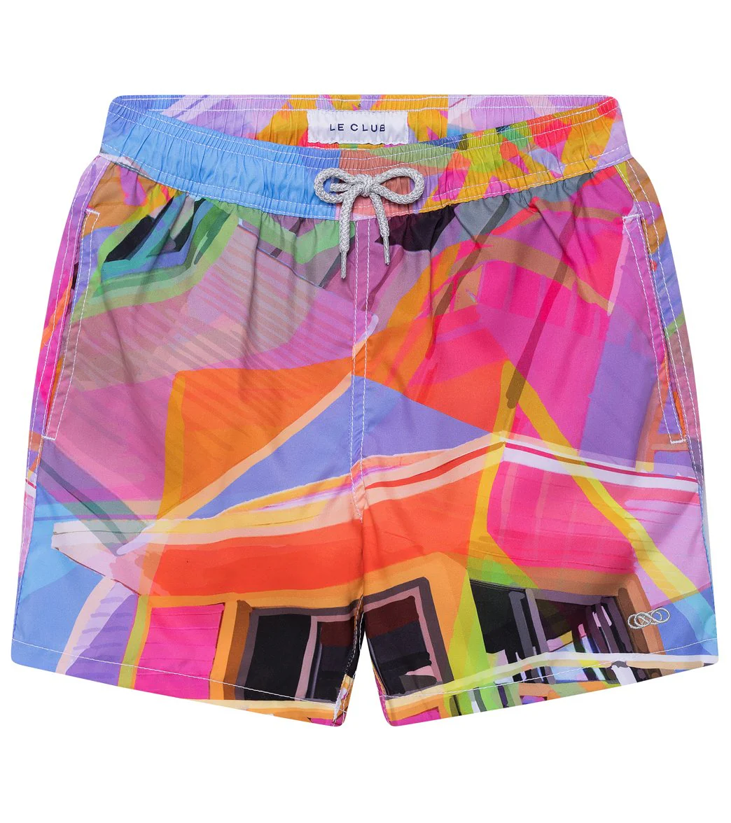 LE CLUB Boys' Miami Beach Tower 2 Swim Trunks (Toddler, Little Kid, Big Kid) - Image 4