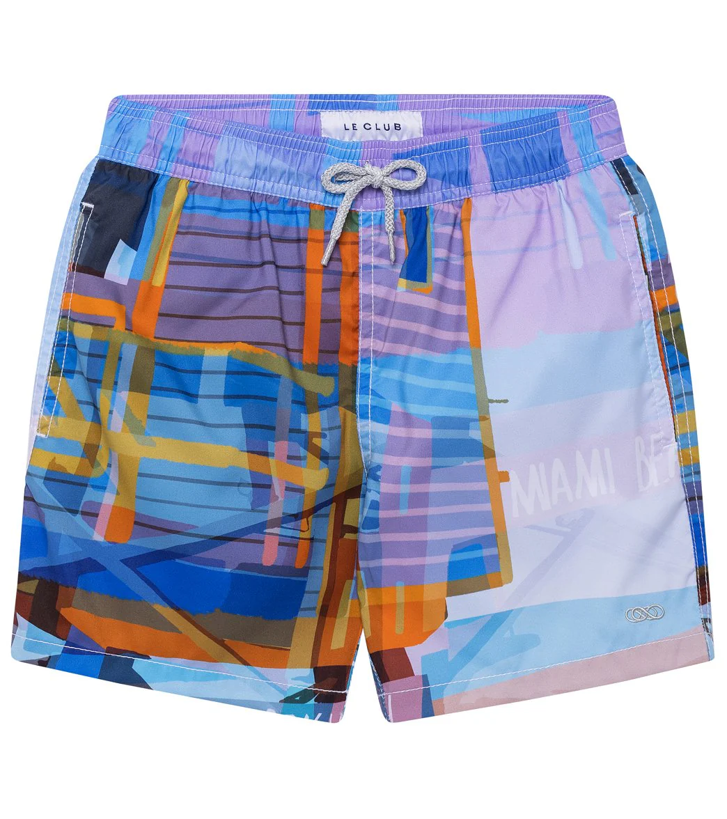LE CLUB Boys' Miami Beach Tower 2 Swim Trunks (Toddler, Little Kid, Big Kid) - Image 4