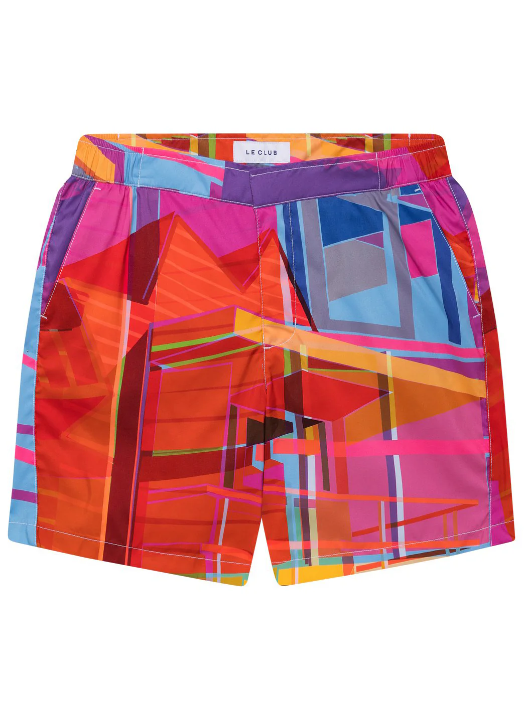 LE CLUB Men's Tower 7 Long Swim Trunks