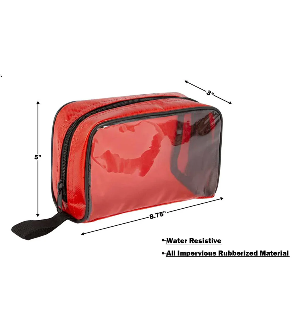 LINE2Design Color Coded First Aid Medical Kit Water Resistant Accessory Pouches, Zippered Bag with Transparent Window Set of 4 - Image 2